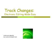 Track Changes: Electronic Editing Made Easy
