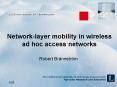 Networklayer mobility in wireless ad hoc access networks PowerPoint PPT Presentation