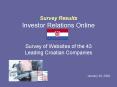 Survey Results Investor Relations Online PowerPoint PPT Presentation
