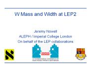 W Mass and Width at LEP2