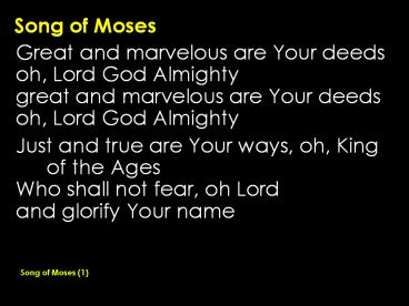Song of Moses