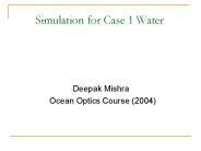 Simulation for Case 1 Water