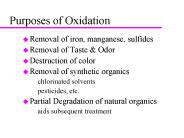 Purposes of Oxidation