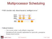 Multiprocessor Scheduling