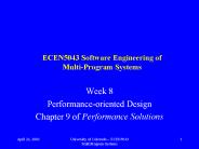 ECEN5043 Software Engineering of MultiProgram Systems