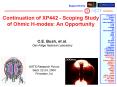Continuation of XP442 Scoping Study of Ohmic Hmodes: An Opportunity PowerPoint PPT Presentation