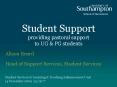 Student Support providing pastoral support to UG PowerPoint PPT Presentation