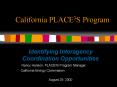 California PLACE3S Program PowerPoint PPT Presentation