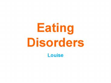 Eating Disorders