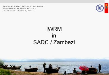 IWRM in SADC / Zambezi
