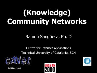 (Knowledge) Community Networks