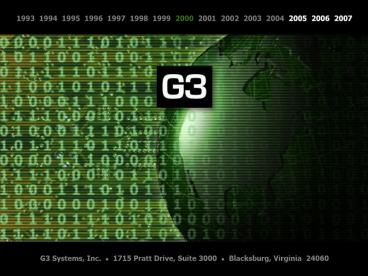 G3 Systems, Inc'