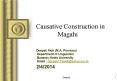Causative Construction in        Magahi PowerPoint PPT Presentation