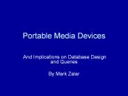 Portable Media Devices