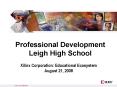 Professional Development Leigh High School PowerPoint PPT Presentation