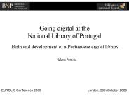Going digital at the National Library of Portugal