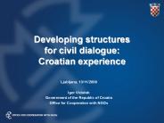 Developing structures for civil dialogue: Croatian experience