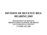 DIVISION OF REVENUE BILL HEARING 2005