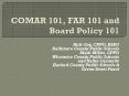 COMAR 101, FAR 101 and Board Policy 101 PowerPoint PPT Presentation