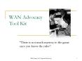 WAN Advocacy Tool Kit PowerPoint PPT Presentation