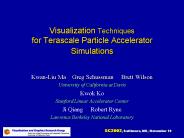 Visualization Techniques for Terascale Particle Accelerator Simulations