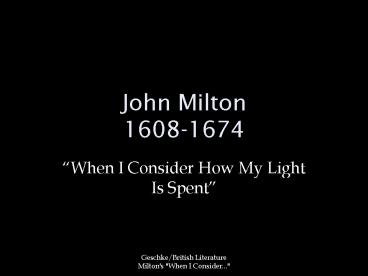 John Milton 16081674