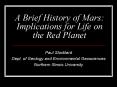 A Brief History of Mars: Implications for Life on the Red Planet PowerPoint PPT Presentation