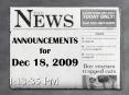 ANNOUNCEMENTS for Dec 18, 2009 PowerPoint PPT Presentation