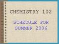 CHEMISTRY 102 PowerPoint PPT Presentation
