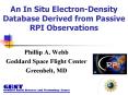 An In Situ ElectronDensity Database Derived from Passive RPI Observations PowerPoint PPT Presentation