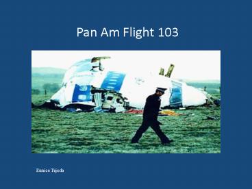 Pan Am Flight 103 PAN