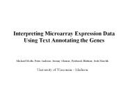 Interpreting Microarray Expression Data Using Text Annotating the Genes
