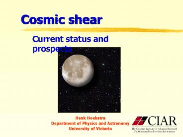 Cosmic shear