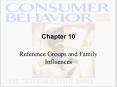 Reference Groups and Family Influences PowerPoint PPT Presentation