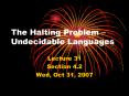 The Halting Problem  PowerPoint PPT Presentation