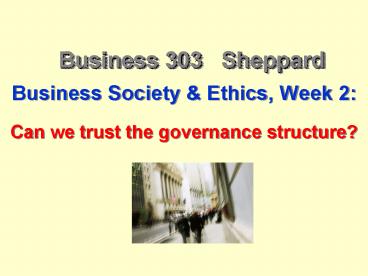Business 303 Sheppard