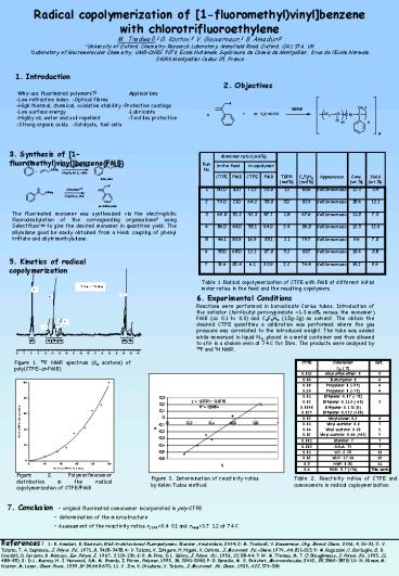 Radical copolymerization of 1fluoromethylvinylbenzene with chlorotrifluoroethylene