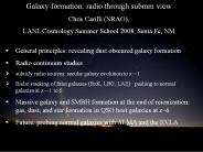 Galaxy formation: radio through submm view