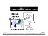 Lesson 15: Advanced Topics in Behavior Analysis