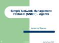 Simple Network Management Protocol SNMP Agents PowerPoint PPT Presentation