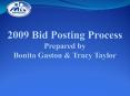 2009 Bid Posting Process Prepared by Bonita Gaston PowerPoint PPT Presentation
