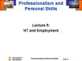 Professionalism and Personal Skills PowerPoint PPT Presentation
