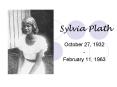 Sylvia Plath PowerPoint PPT Presentation