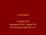 Ionization
