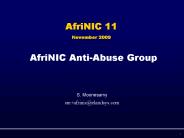 AfriNIC AntiAbuse Group