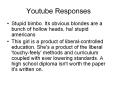 Youtube Responses PowerPoint PPT Presentation