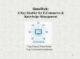 OntoWeb: A Key Enabler for ECommerce PowerPoint PPT Presentation