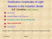 Distribution Amplitudes of Light Mesons in the Instanton Model