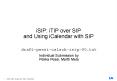 iSIP: iTIP over SIP and Using iCalendar with SIP PowerPoint PPT Presentation