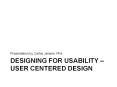Designing for Usability  PowerPoint PPT Presentation